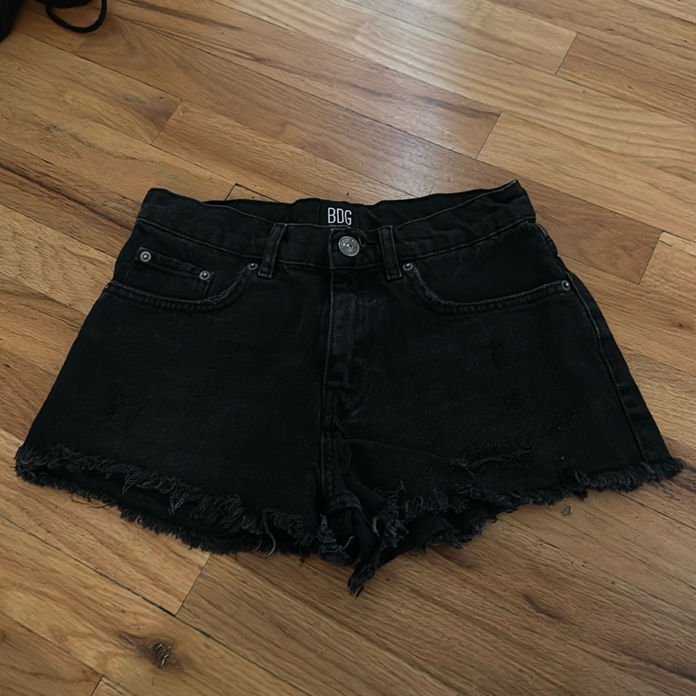 black jean shorts brand bdg